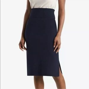 MM LaFleur Harlem Skirt Jardigan Knit in Navy
